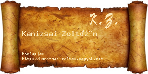 Kanizsai Zoltán névjegykártya