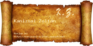 Kanizsai Zoltán névjegykártya