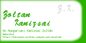zoltan kanizsai business card